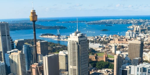 Aerial view of Sydney
