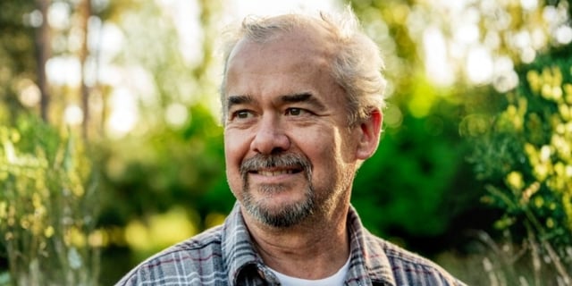 closeup of middle aged father