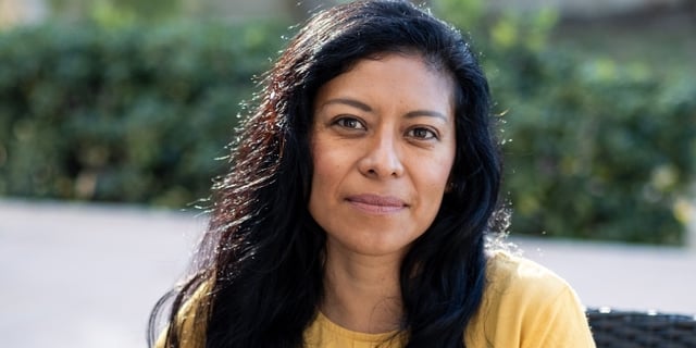 closeup of middle aged mother