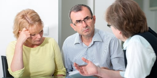 family receiving counselling services