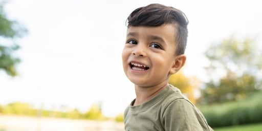 happy boy portrait sunny day