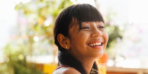 happy young girl portrait