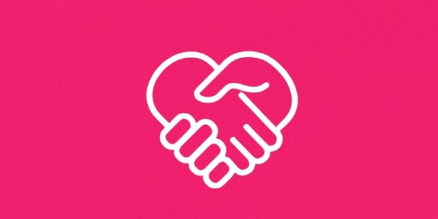 outline of hand shaking