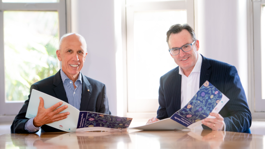 Chairman of the Board, Richard Haddock AO, with CEO, Alastair McGibbon.