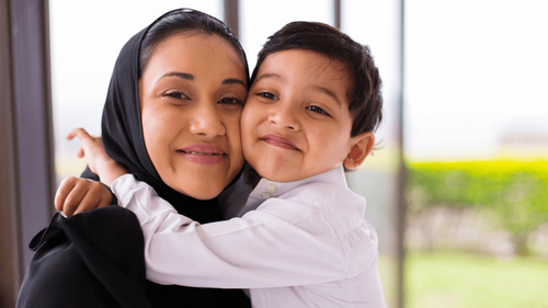 Mother and boy happy CatholicCare